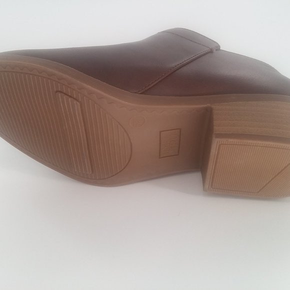 Brown Motorcycle Boot with side zipper Size 6.5W - Picture 6 of 6